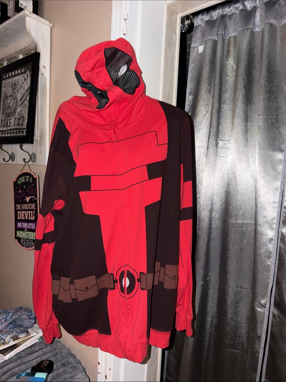 Men’s lightweight Deadpool Graphic Hoodie Jacket for Men Cosplay costume 2XL